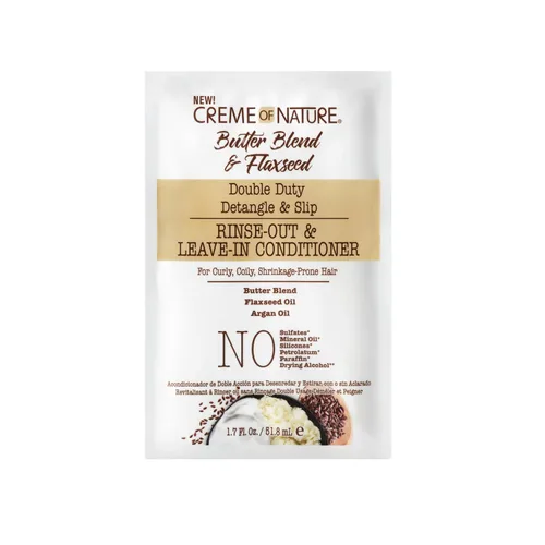 Vista 7 de Creme of Nature Butterblend & Linaza Desenredar y Resbalar Enjuague