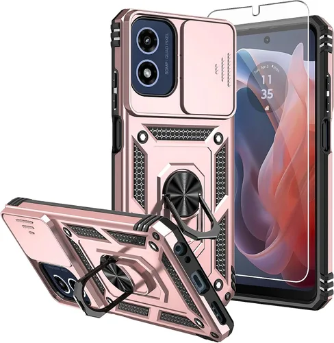 Vista 23 de Funda para Moto G 5G 2023, [No para la versión 2022] con protectores de pantalla y cubierta de cámara, [Grado militar] cubierta probada contra