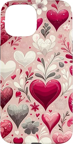 Vista 22 de Funda romántica para iPhone 11 Pro Max con corazones encantadores para el día de San Valentín