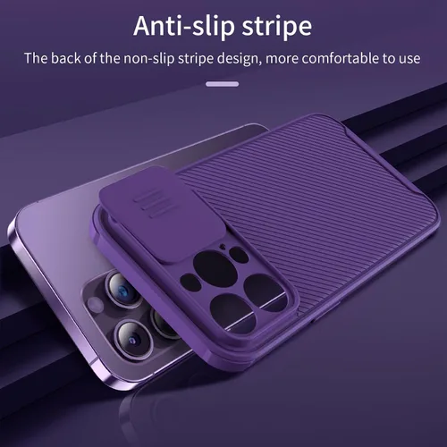 Vista 5 de MagSafe, funda compatible con iPhone 14 Pro Max, funda para iPhone 14 Pro Max con cubierta para lente deslizante, funda magnética delgada