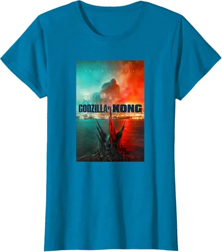 Vista 50 de Godzilla vs Kong - Camiseta oficial con póster, Negro