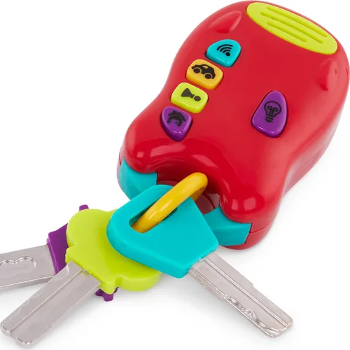 Vista 9 de Battat – Juguetes sensoriales – Teléfono de imitación y llavero – Juguete luminoso para niños pequeños – Llaves de coche de juguete – 10+ meses+