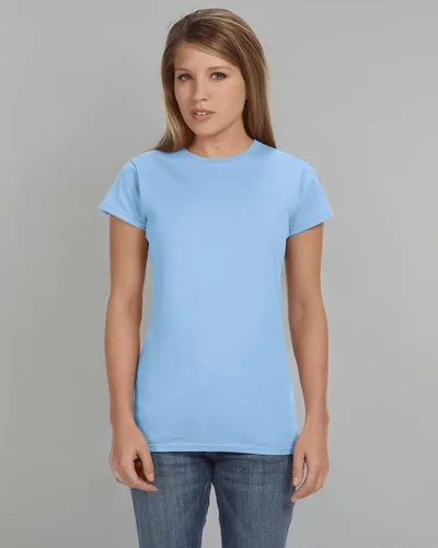 Vista 6 de Gildan Camiseta de algodón Softstyle para mujer, estilo G64000l, paquete múltiple