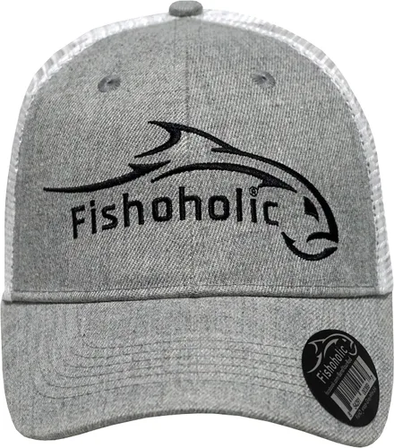 Vista 8 de Fishoholic Gorra de pesca de béisbol Snapback - Malla de camionero de pesca regalo para papá padre