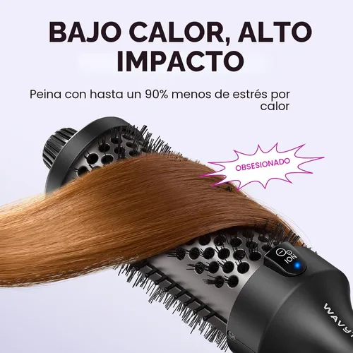Vista 4 de Wavytalk Cepillo térmico Blowout Boost Grande 1.77″ Ondas hinchables