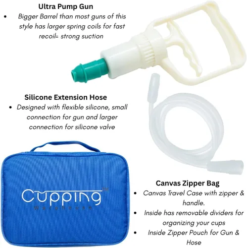 Vista 7 de Cupping Warehouse Juego de terapia de ventosas de policarbonato Poly Cups™ de 20 piezas Duradero y ligero PT, kit de ventosas miofasciales