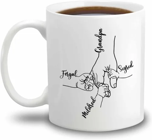 Vista 11 de Taza de café de cerámica personalizada para papá, taza de té blanca para feliz cumpleaños, taza de café para papá, taza de viaje con texto/foto