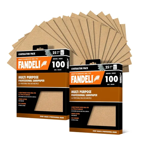 Vista 17 de Fandeli 36021 Hojas de papel de lija multiusos de grano 060, marrón, 9 x 11 pulgadas, 25 hojas