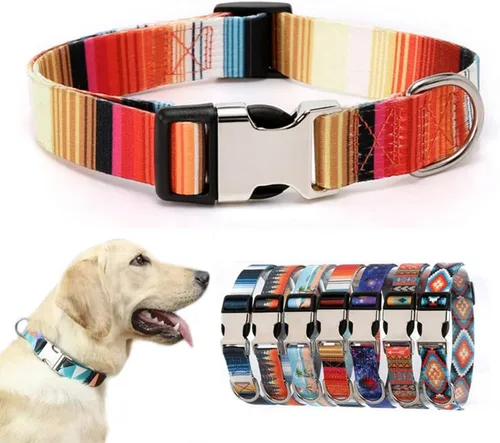 Vista 12 de Collar suave y duradero para perro con hebilla metálica, collares ajustables de liberación rápida para cachorros, para perros pequeños, medianos