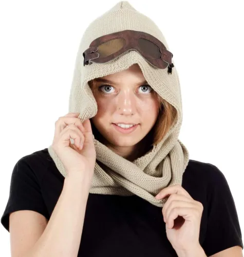 Vista 3 de Star Wars The Force Awakens Rey - Bufanda con capucha, Marrón