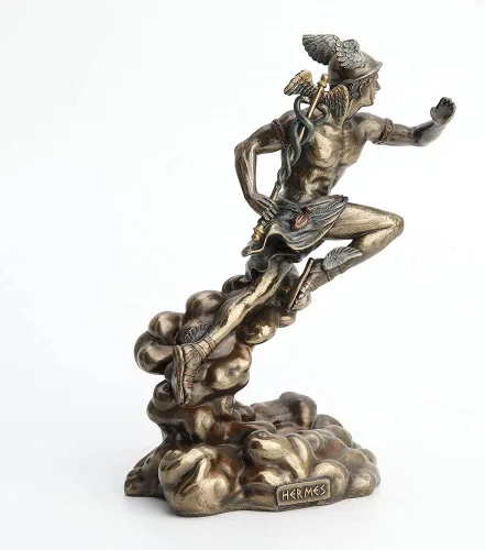 Vista 3 de Veronese Design Hermes - Dios griego de los viajes, la suerte y el comercio estatua