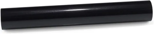 Vista 2 de 12"X60" (1'X5') Negro Premium Súper Brillante Vinilo Adhesivo Metálico para Envoltura de Vehículo Auto DIY, Liberación de Aire Sin Burbujas