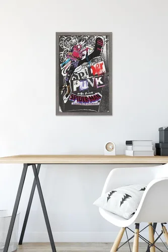 Vista 6 de Marvel Spider-Man: Across The Spider-Verse - Póster de pared de una hoja de Spider-Punk, 22.4 pulgadas de largo x 14.7 pulgadas de ancho, versión