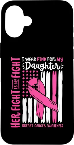 Vista 23 de Breast Cancer Flag I Wear Pink Daughter Her Fight My Fight Case for iPhone 17