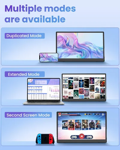 Vista 9 de Monitor portátil inalámbrico de 15,6 pulgadas para soporte portátil AirPlay