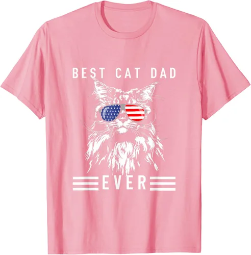 Vista 48 de Funny Maine Coon Cat Best Cat Dad Ever Funny Cat Maine Coon Camiseta, Negro, S