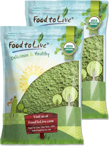 Vista 10 de Food to Live Polvo de pasto de trigo orgánico, 1 libra, sin OMG, hoja entera, crudo, no irradiado, puro, vegano, a granel, ideal para jugo, rico