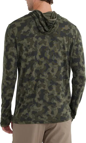 Vista 2 de Free Fly Sudadera con capucha ligera de bambú para hombre, secado rápido, transpirable, con protección solar, UPF 20+