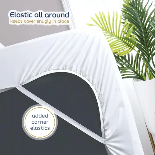 Vista 4 de Nestl Protector de colchón de tamaño matrimonial – Protector de colchón de enfriamiento de alta calidad, protector de colchón impermeable