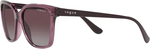 Vista 3 de Vogue Eyewear Woman Sunglasses Transparent Grey Frame, Grey Gradient Dark Blue Lenses, 54MM