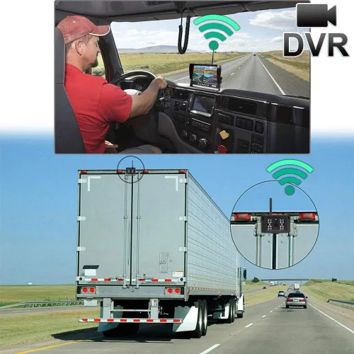 Vista 5 de EVERSECU 4 unids digital HD 1080P cámara inalámbrica de respaldo de coche con 9 pulgadas 4ch Quad Monitor/Coche DVR/Dash Monitor/Vehículo Grabador