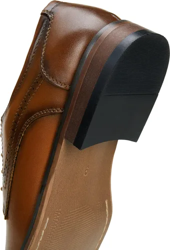 Vista 5 de Vostey Zapatos de vestir para hombre clásicos con punta de ala Brogue Oxfords