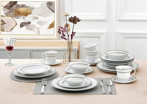 Vista 6 de Lorren Home Trends Sirena - Juego de cena, color plateado