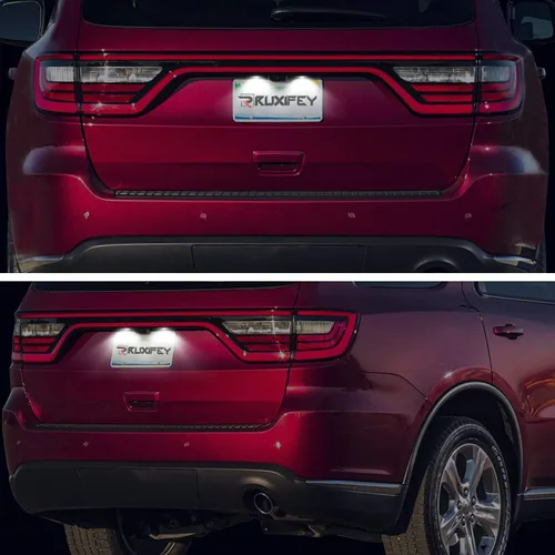 Vista 6 de Juego de 2 lámparas LED para matrícula compatibles con Dodge Durango 2014-2020, camioneta Pickup, luz blanca de 6000K