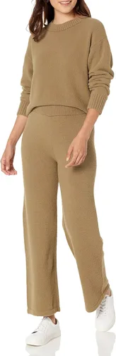 Vista 3 de The Drop Leo - Pantalones de suéter súper suaves sin cierre para mujer