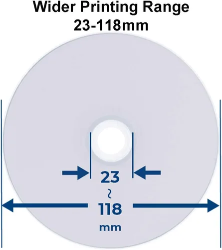Vista 5 de Paquete de 100 unidades Ritek Pro (grado profesional) CD-R 52X 700MB blanco Hub térmico imprimible disco grabable en blanco