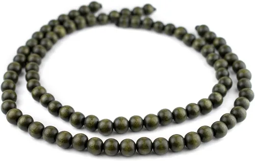 Vista 211 de TheBeadChest: cuentas de madera redondas naturales de 0.315 pulgadas, cuentas de madera sueltas espaciadoras para fabricar joyas, 4 tamaños