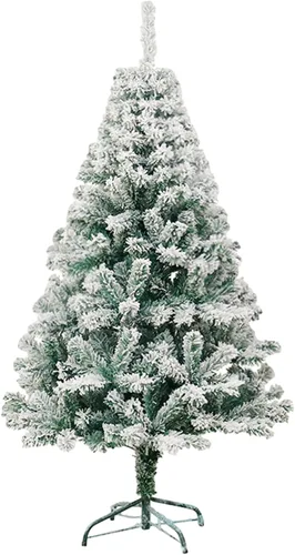 Vista 7 de Ochine Árbol de Navidad artificial, abeto verde, decoración de Navidad de mesa, soporte de metal, fácil montaje