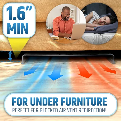 Vista 2 de Potente extensor de ventilación magnético para piso debajo de los muebles, resistente y duradero, imanes de neodimio superfuertes (diseño mejorado)