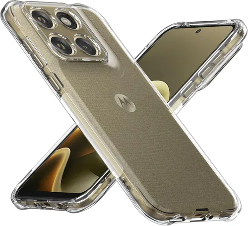 Vista 10 de Cresee Funda para Motorola Edge Plus 2022/Edge Plus 5G UW 2022, funda transparente con parachoques de esquina reforzado, ajuste delgado, funda