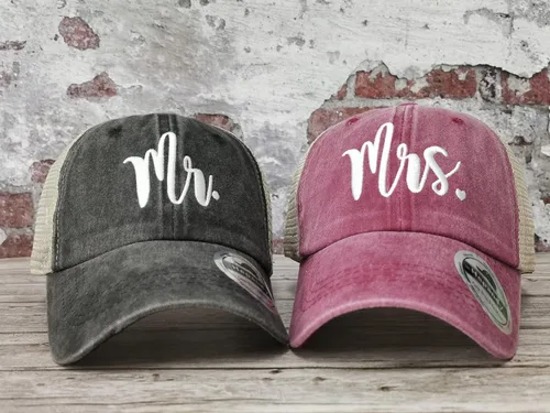 Vista 95 de Hepandy Mr Mrs Mom Dad Captain First Mate Mama and Mini Sombreros de béisbol