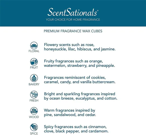 Vista 6 de ScentSationals Celebration Dulce - Cera perfumada para derretir - Melocotón, nectarina y albaricoque, 10 onzas (24 cubos)