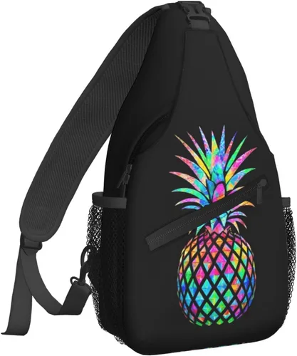 Vista 13 de Famame Mochila bandolera para el pecho, bolsa de hombro, gimnasio, ciclismo, viajes, senderismo, mochila para hombres y mujeres.., MultiColor1