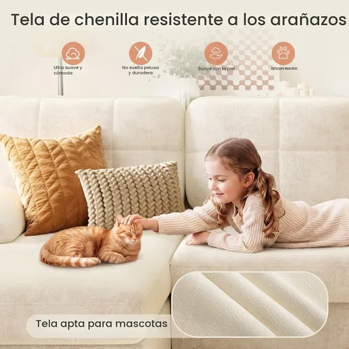 Vista 5 de KKL U-Shaped Sectional Couch for Living Room