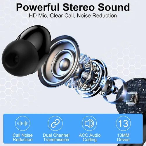 Vista 5 de Auriculares inalámbricos Samsung Bluetooth para Samsung Galaxy A17 A16 A15 A37 S26 S25 Ultra S24 S23 S22 S21 60H Bluetooth 5.3 Cancelación de ruido
