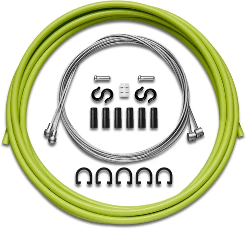 Vista 5 de Corki Cycles Universal Standard Kit de carcasa de cable de freno para bicicleta de carretera de montaña - negro