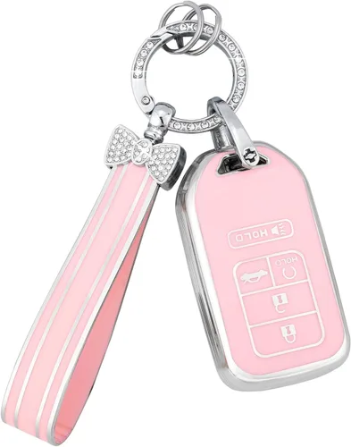 Vista 15 de PIFOOG Funda para llavero Mercedes, 3 botones, color rosa, TPU brillante, accesorios para llaves de automóvil, funda protectora para Mercedes Benz