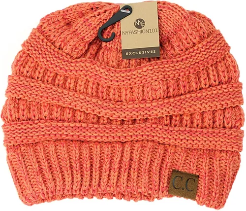 Vista 6 de NYFASHION101 Unisex Multicolor Warm Cable Knit Thick Beanie Cap