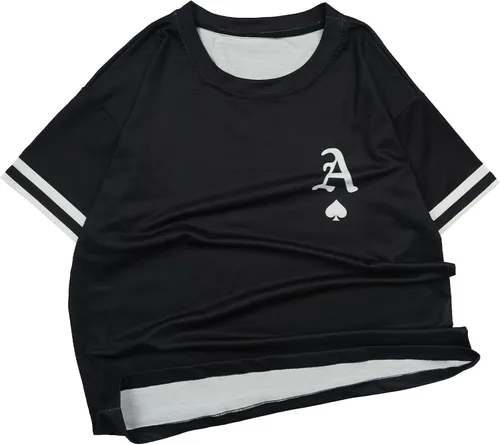 Vista 5 de TZIISOA Conjunto deportivo de 2 piezas con personalidad para hombre, conjunto de camiseta de manga corta y pantalones cortos, elegante conjunto