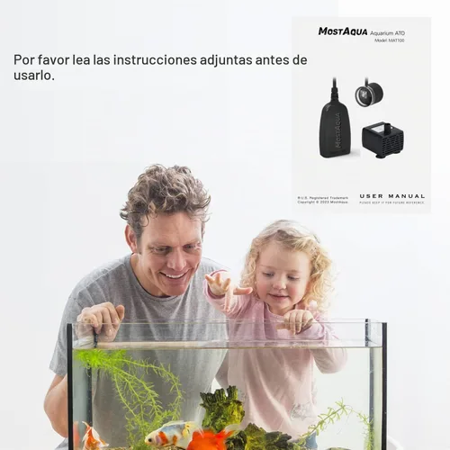 Vista 6 de Acuario ATO, Auto Top Off para acuario de agua dulce y salada, sistema automático de tapa de tanque de peces (ATO 100)