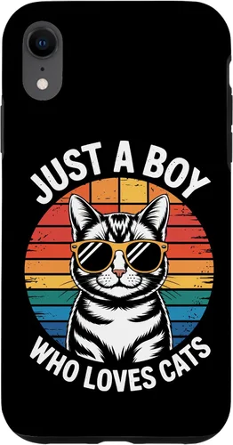Vista 25 de Just A Boy Who Loves Cats Cat Dad Kitty Parent Feline Boys Case for iPhone 16