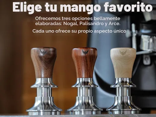 Vista 5 de Herramienta de Tamper de 51 mm de Palisandro con Resorte para Espresso, Tamper de Café Calibrado de 30 LB, Compatible con Delonghi, Casabrews, Smeg