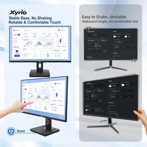Vista 7 de Monitor de pantalla táctil, monitor de pantalla táctil de 27 pulgadas QHD 2560 x 1440 100Hz, monitores de pantalla táctil con 10 puntos táctiles