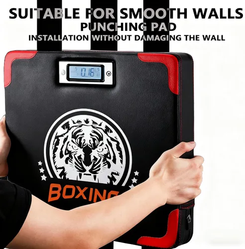 Vista 4 de Probador de fuerza de boxeo, que muestra fuerza y velocidad, una máquina perforadora con altura ajustable, una máquina colgante de pared de boxeo