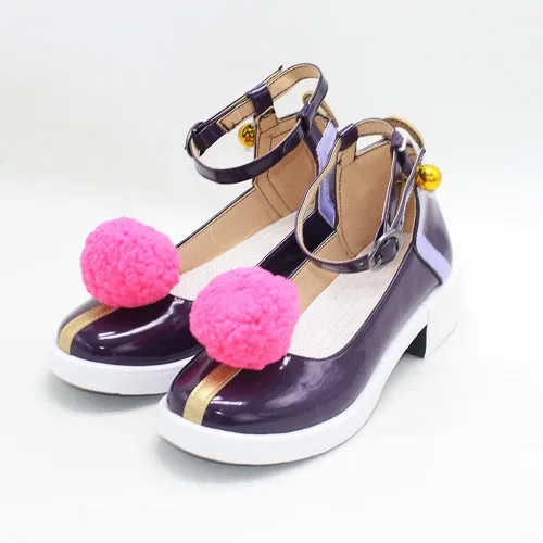 Vista 3 de Genshin Impact Qiqi - Zapatos de cosplay de Halloween Qi Qi para disfraz de mujeres y hombres, juego de cosplay de anime