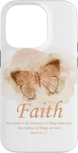 Vista 17 de Faith Bible Verse: Women’s Christian Hebrews 11:1 Quote Case for iPhone 17
